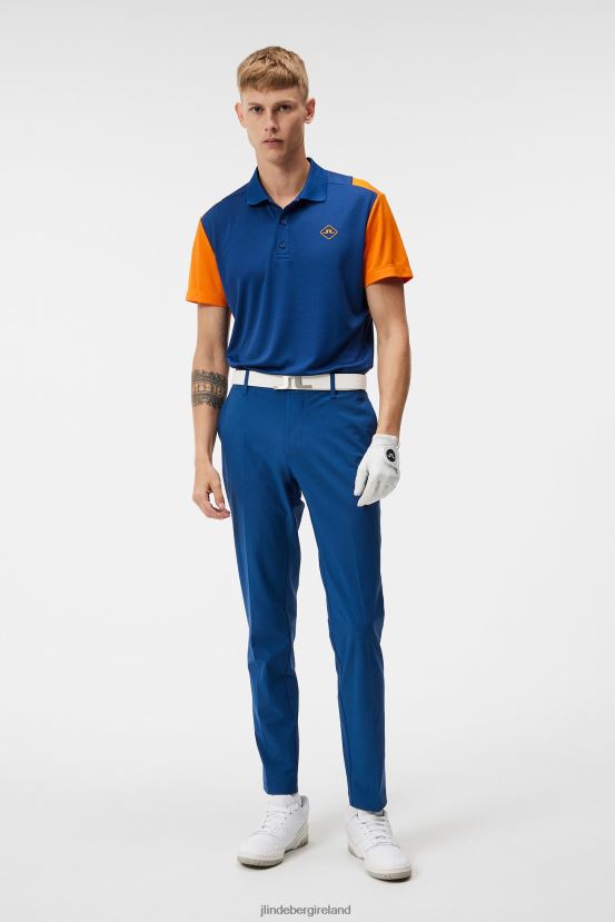 J.Lindeberg Men Zak Polo Estate Blue Clothing BXV8X465