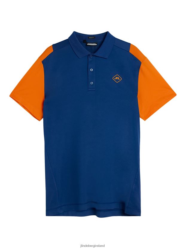 J.Lindeberg Men Zak Polo Estate Blue Clothing BXV8X465