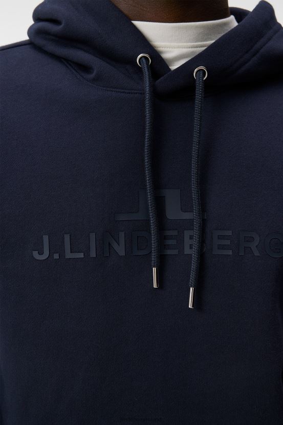 J.Lindeberg Men Alpha Hoodie Navy Clothing BXV8X4538