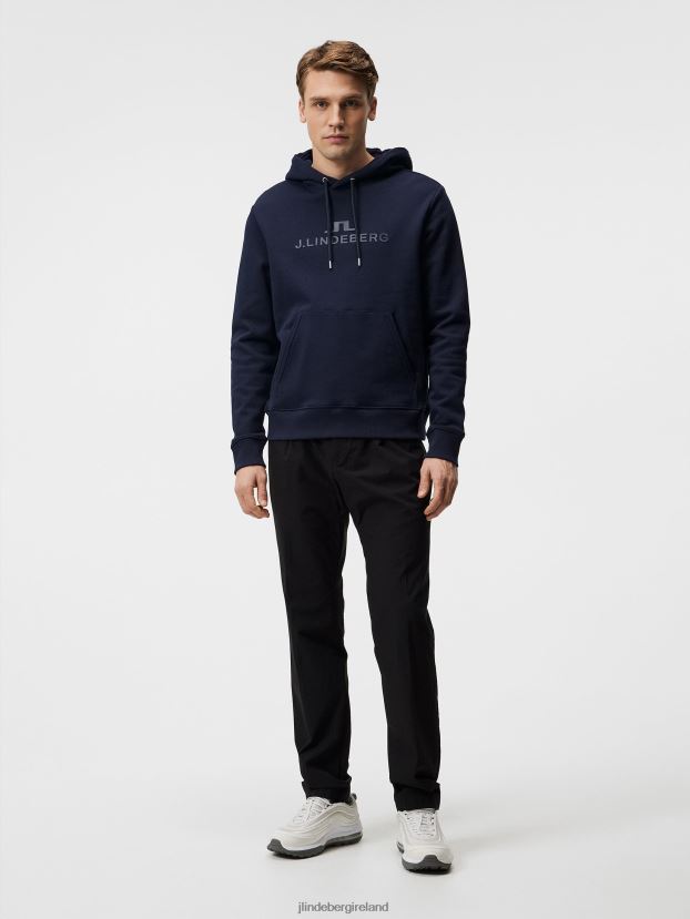 J.Lindeberg Men Alpha Hoodie Navy Clothing BXV8X4640