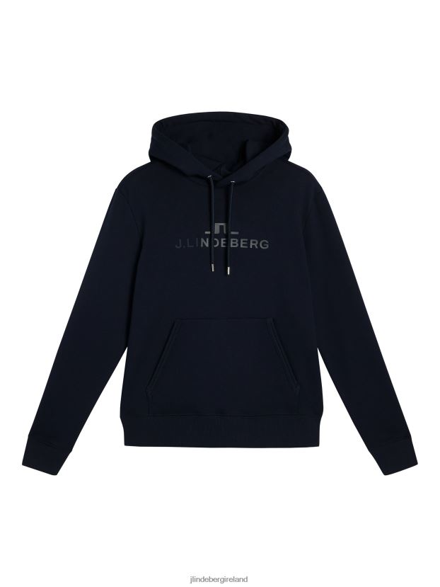 J.Lindeberg Men Alpha Hoodie Navy Clothing BXV8X4640