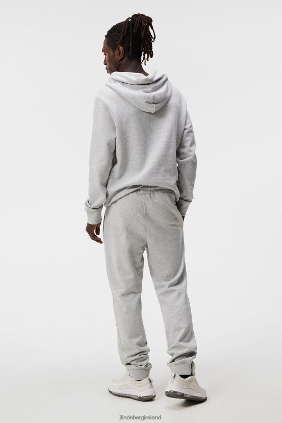 J.Lindeberg Men Alpha Sweatpant Light Grey Melange Clothing BXV8X4534 - Click Image to Close