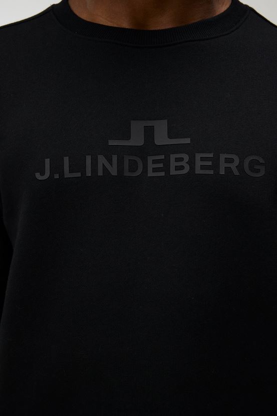 J.Lindeberg Men Alpha Sweatshirt Black Clothing BXV8X4542