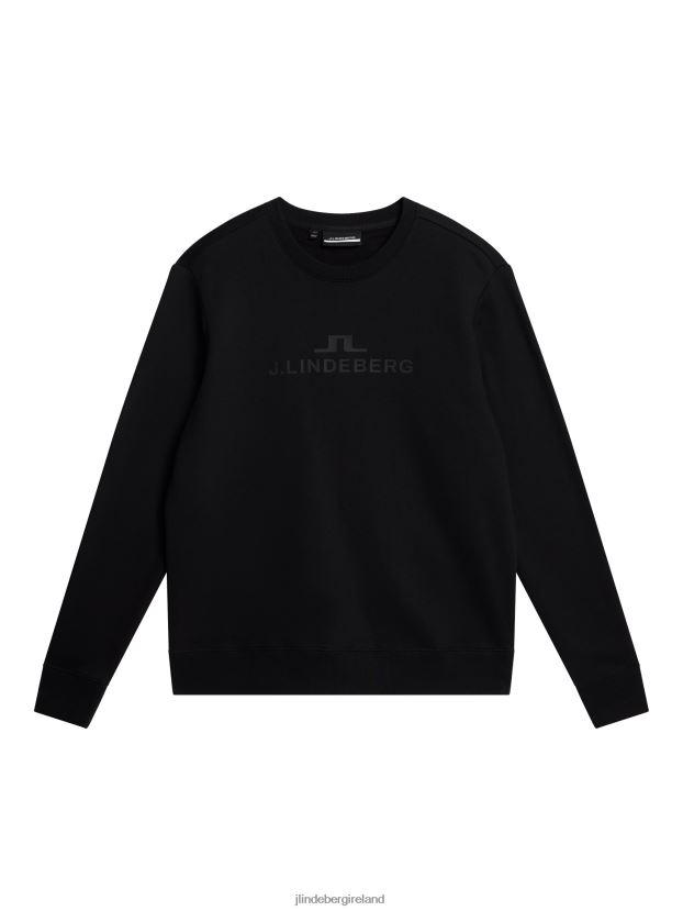 J.Lindeberg Men Alpha Sweatshirt Black Clothing BXV8X4542