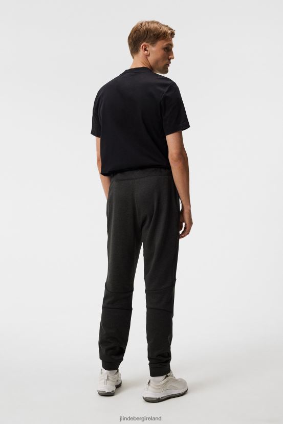 J.Lindeberg Men Brush Sweatpant Black Melange Clothing BXV8X4513 - Click Image to Close