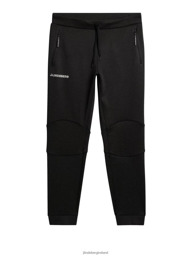 J.Lindeberg Men Brush Sweatpant Black Melange Clothing BXV8X4513