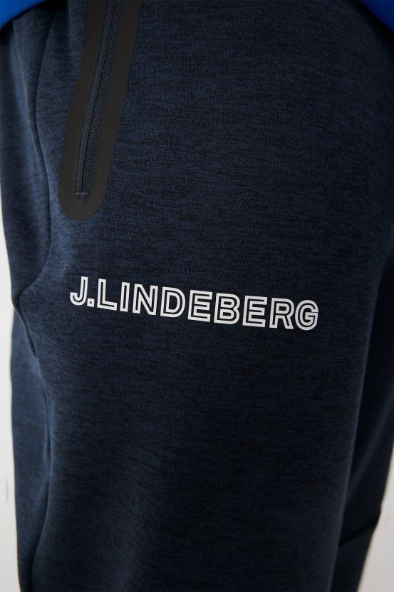 J.Lindeberg Men Brush Sweatpant Navy Melange Clothing BXV8X4514