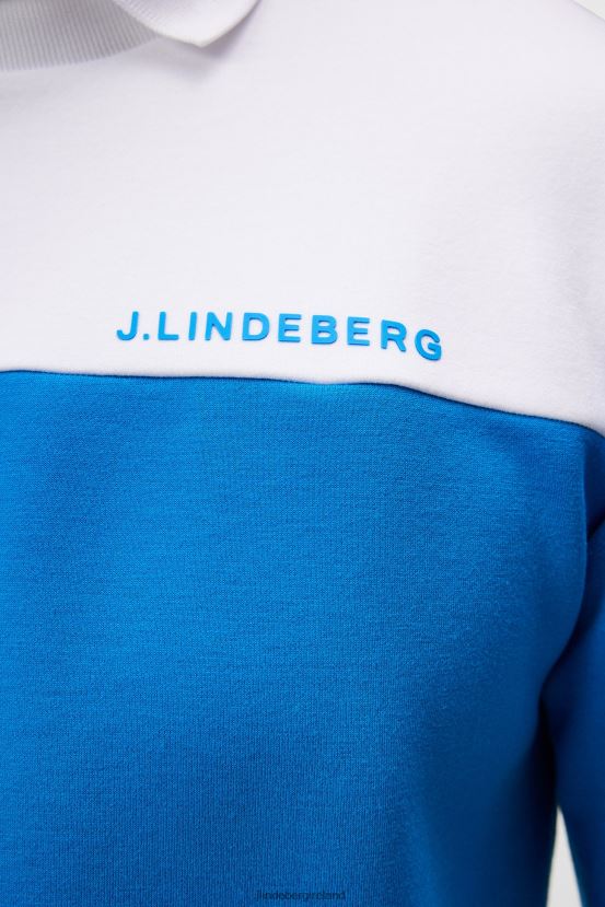 J.Lindeberg Men Jeff Crew Neck Sweatshirt Brilliant Blue Clothing BXV8X4621