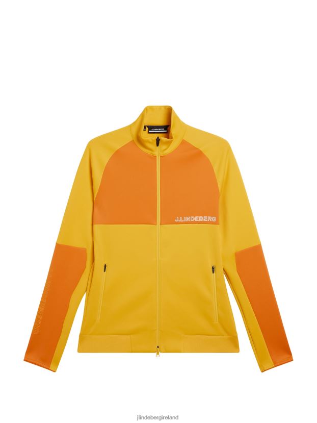 J.Lindeberg Men Lazarus Mid Layer Russet Orange Clothing BXV8X4608 - Click Image to Close