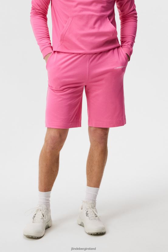 J.Lindeberg Men Logo Shorts Azalea Pink Clothing BXV8X4573 - Click Image to Close