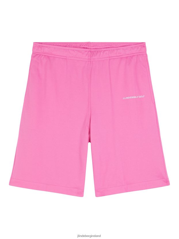 J.Lindeberg Men Logo Shorts Azalea Pink Clothing BXV8X4573