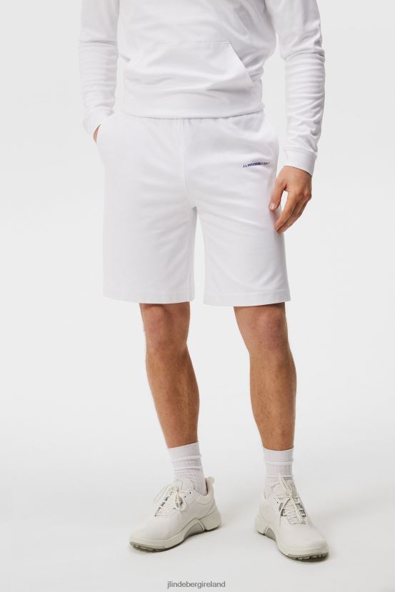 J.Lindeberg Men Logo Shorts White Clothing BXV8X4574 - Click Image to Close