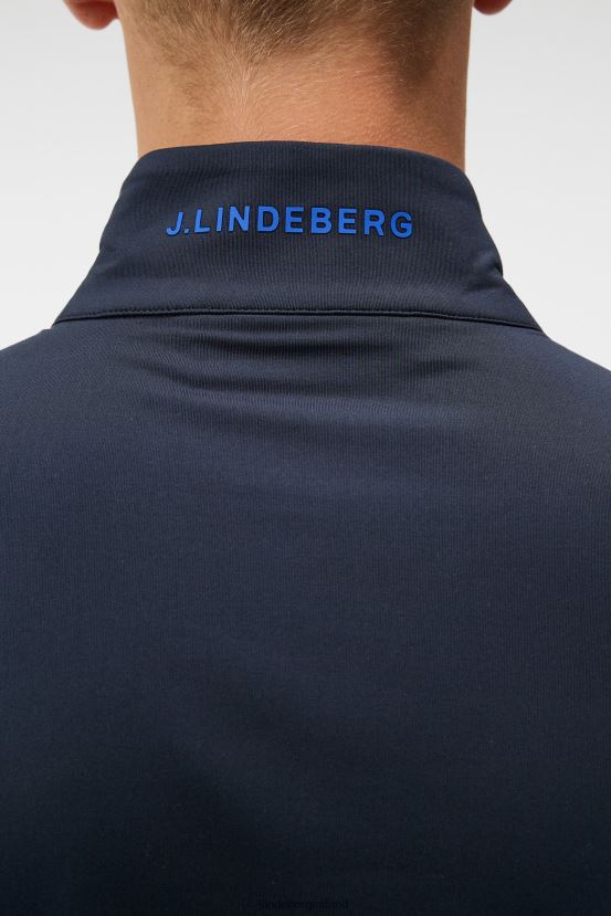 J.Lindeberg Men Luke Half Zip Mid Layer Navy Clothing BXV8X4528