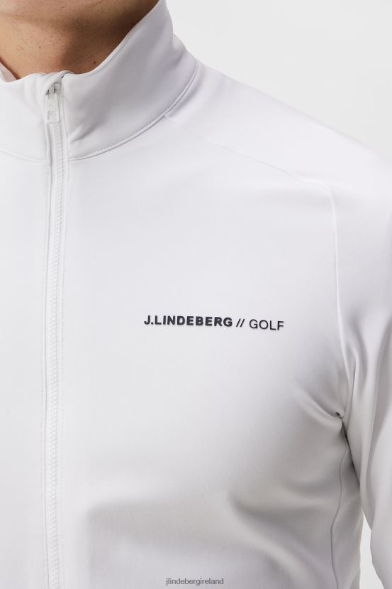 J.Lindeberg Men Melker Mesh Mid Layer White Clothing BXV8X4565