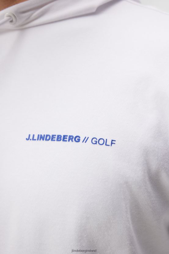 J.Lindeberg Men Roland Hood White Clothing BXV8X4568