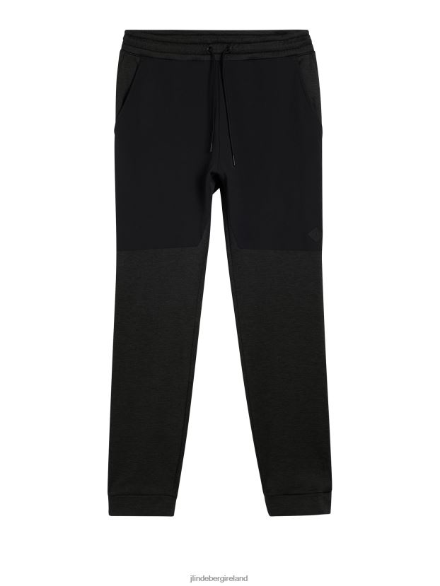 J.Lindeberg Men Travel Pant Black Melange Clothing BXV8X4612