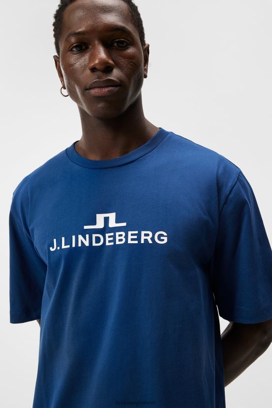 J.Lindeberg Men Alpha T-shirt Estate Blue Clothing BXV8X42