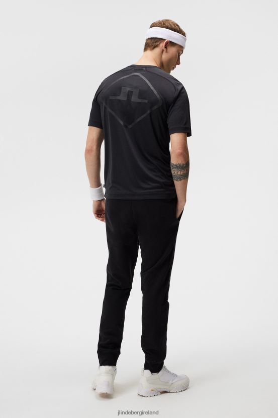 J.Lindeberg Men Diamond Tee Black Clothing BXV8X4173 - Click Image to Close