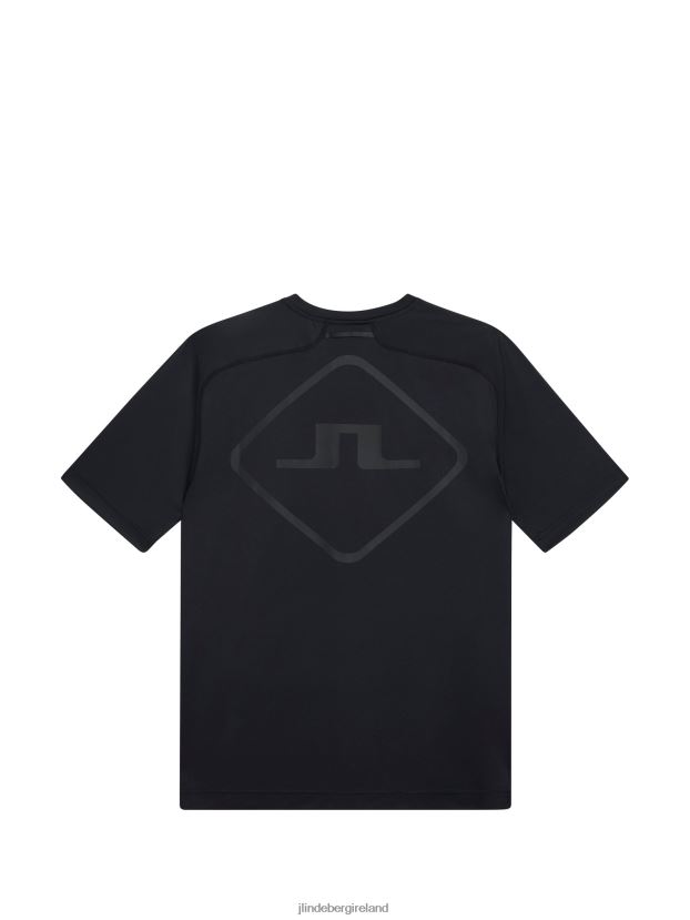 J.Lindeberg Men Diamond Tee Black Clothing BXV8X4173