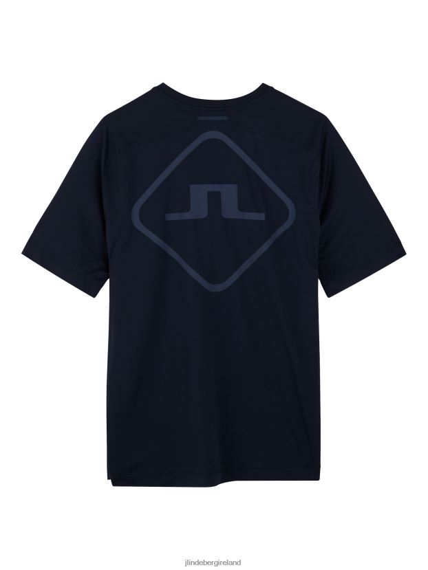 J.Lindeberg Men Diamond Tee Navy Clothing BXV8X4172