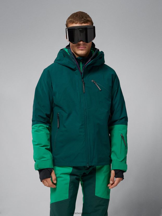 J.Lindeberg Men Aerial 2-In-1 Shell Jacket Ponderosa Pine Clothing BXV8X41295 - Click Image to Close