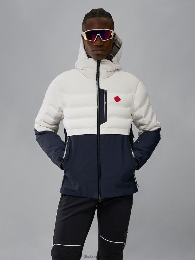 J.Lindeberg Men Orbit Hybrid Down Jacket White Clothing BXV8X41299 - Click Image to Close