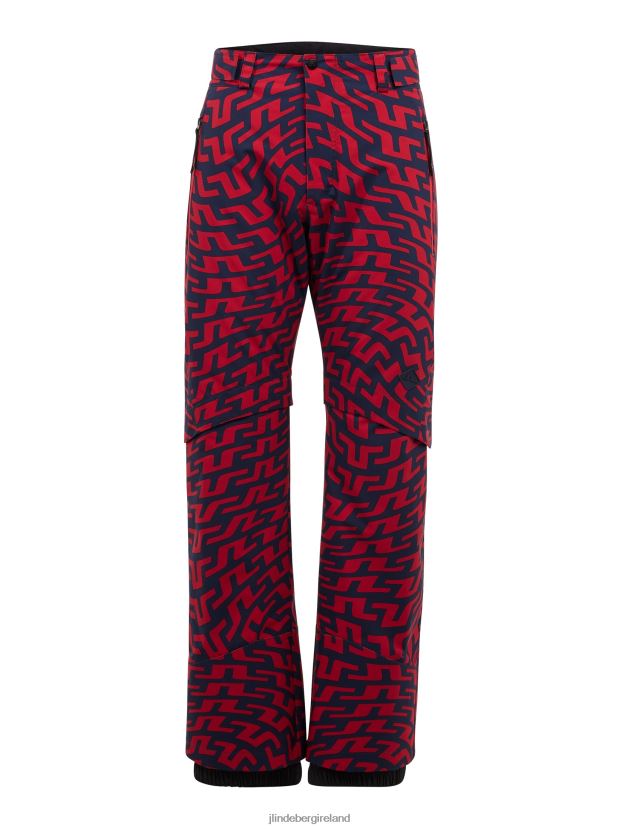 J.Lindeberg Men Eclipse Print Pant Bridge Swirl Red Clothing BXV8X41308