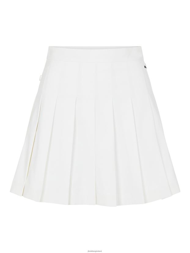 J.Lindeberg Women Adina Golf Skirt White Clothing BXV8X42759 - Click Image to Close