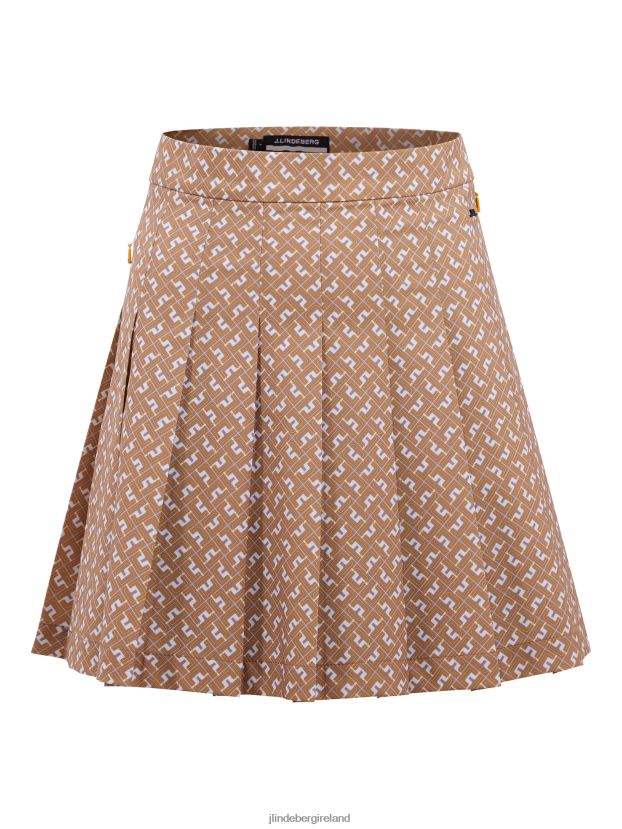 J.Lindeberg Women Adina Print Skirt Tiger Monogram check Clothing BXV8X42687