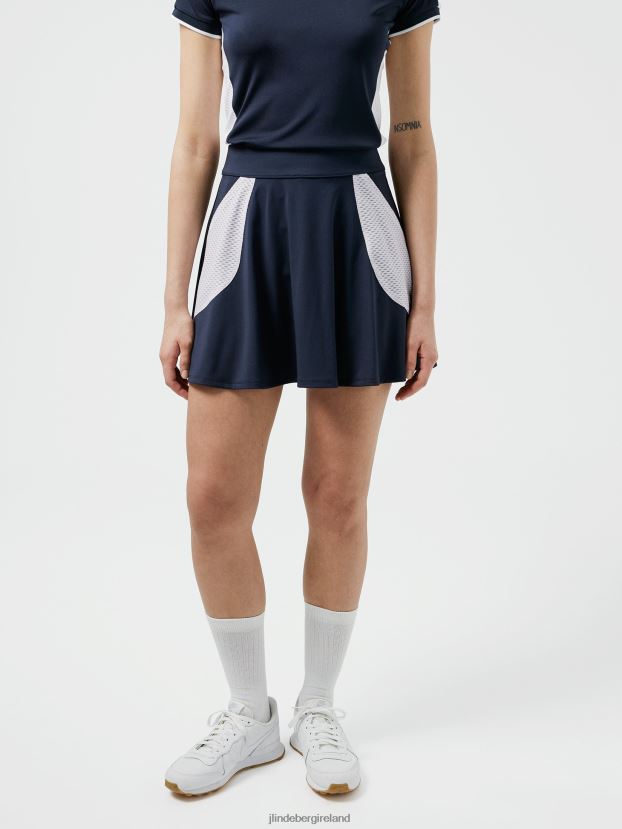 J.Lindeberg Women Imani Golf Skirt Navy Clothing BXV8X42728 - Click Image to Close