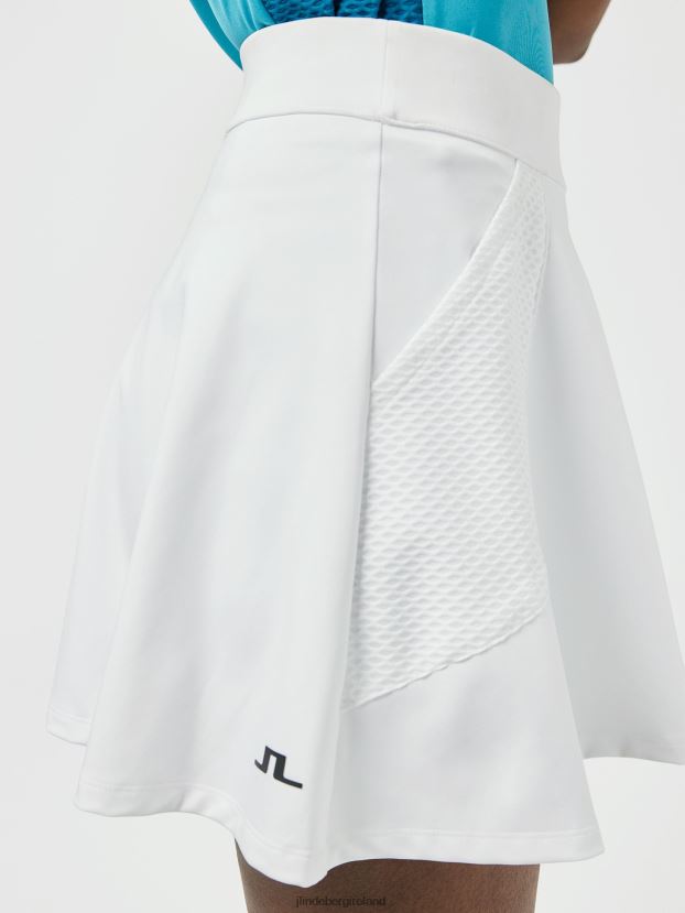 J.Lindeberg Women Imani Golf Skirt White Clothing BXV8X42727