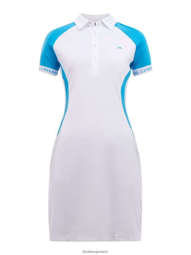 J.Lindeberg Women Jill Golf Dress White Clothing BXV8X42736 - Click Image to Close