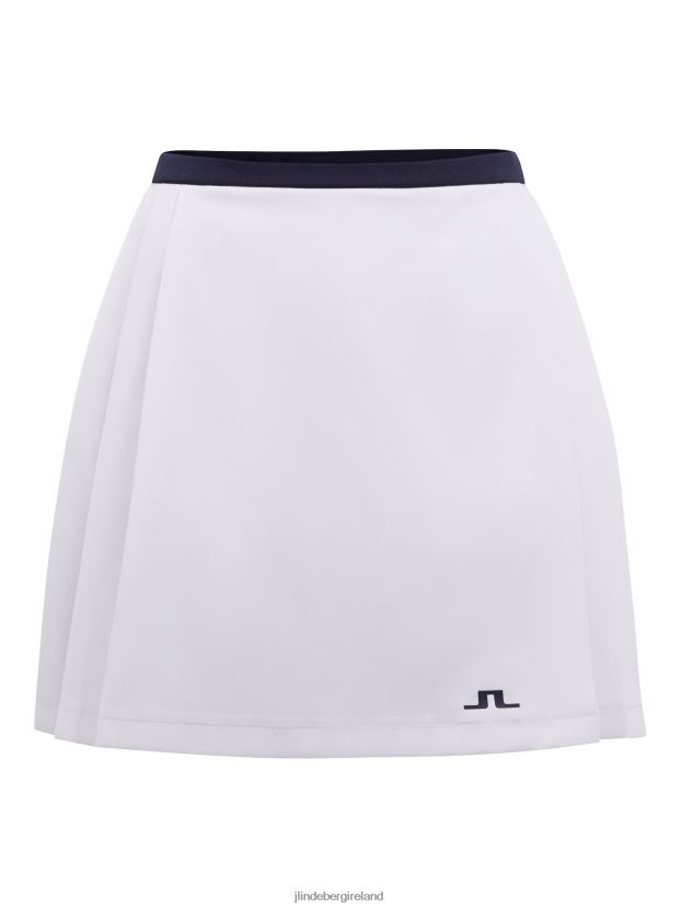 J.Lindeberg Women Sierra Pleat Skirt White Clothing BXV8X42679