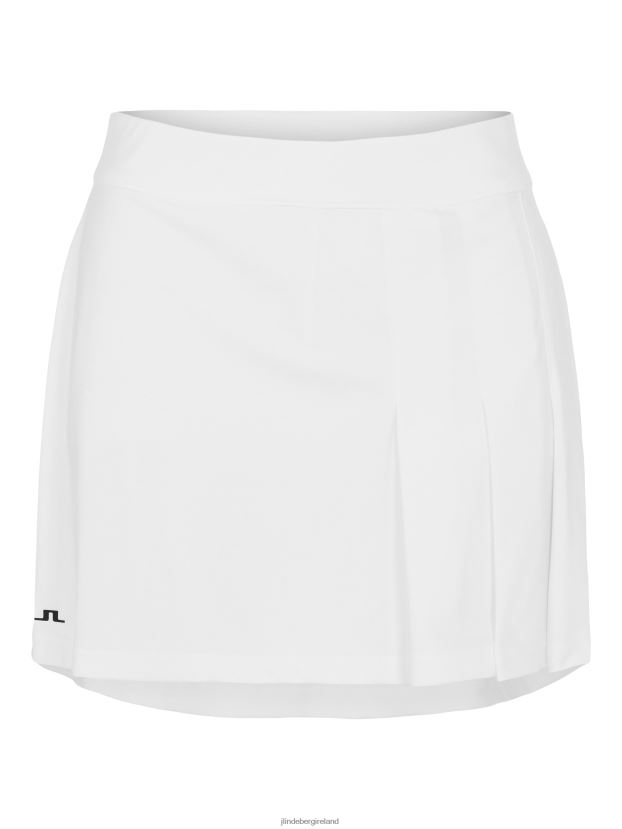 J.Lindeberg Women Thea Golf Skirt White Clothing BXV8X42753 - Click Image to Close