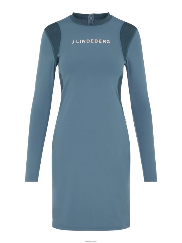 J.Lindeberg Women Zola Golf Dress Captains Blue Clothing BXV8X42739 - Click Image to Close