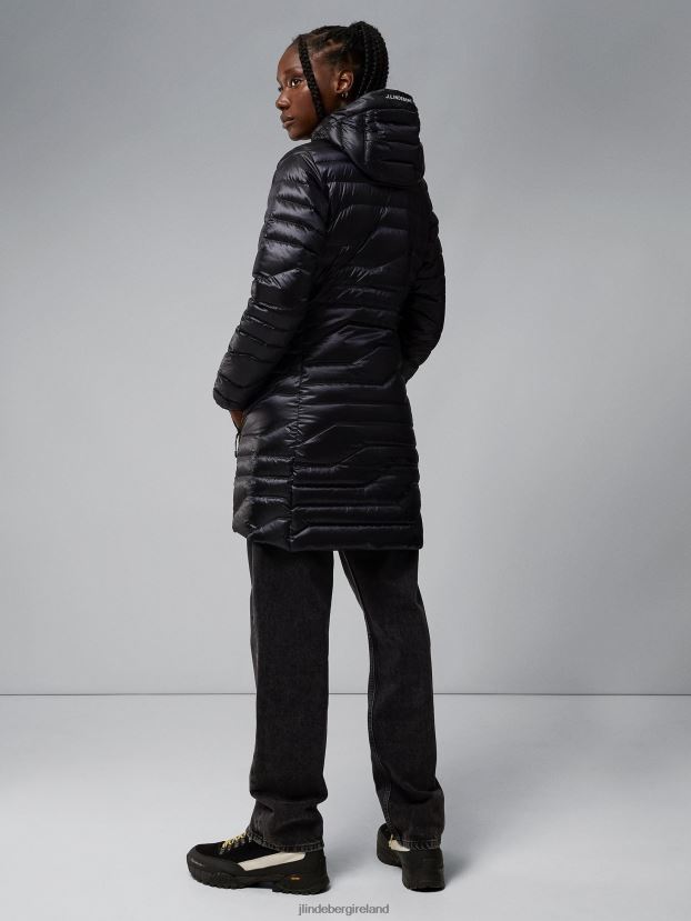 J.Lindeberg Women Cliff Light Down Parka Black Clothing BXV8X42853 - Click Image to Close