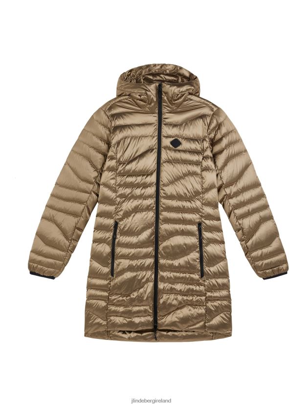 J.Lindeberg Women Cliff Light Down Parka Tiger Brown Clothing BXV8X42852