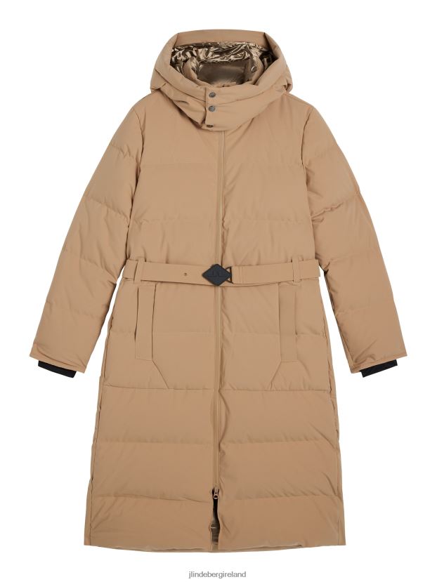 J.Lindeberg Women Orion Down Parka Tiger Brown Clothing BXV8X42848