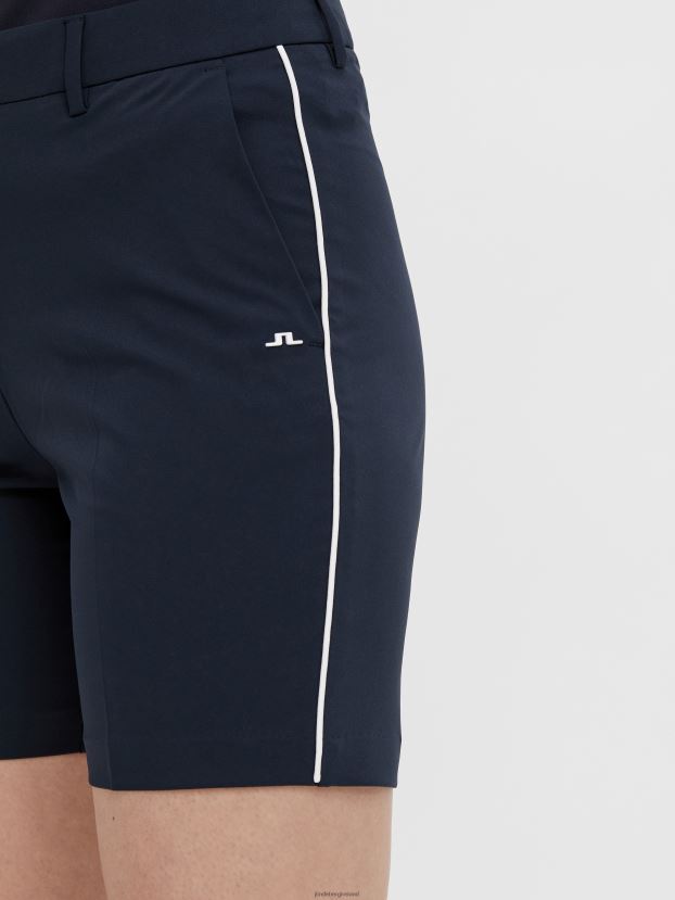 J.Lindeberg Women Gwen Long Golf Short Navy Clothing BXV8X42809 - Click Image to Close