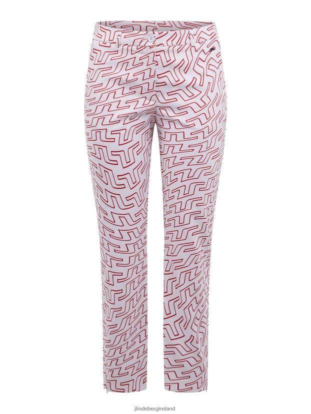 J.Lindeberg Women Pia Print Pant Bridge Swirl White Clothing BXV8X42774