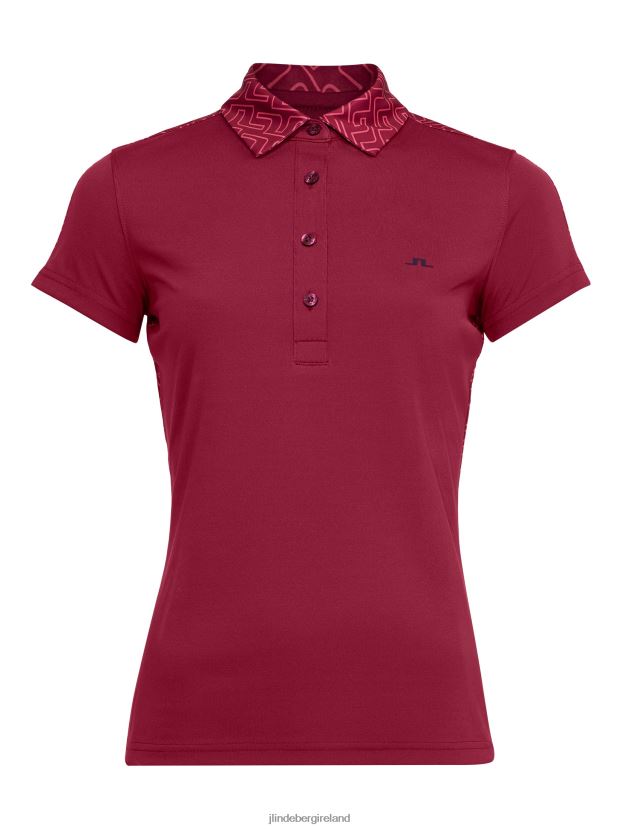 J.Lindeberg Women Cara Golf Polo Anemone Clothing BXV8X42602