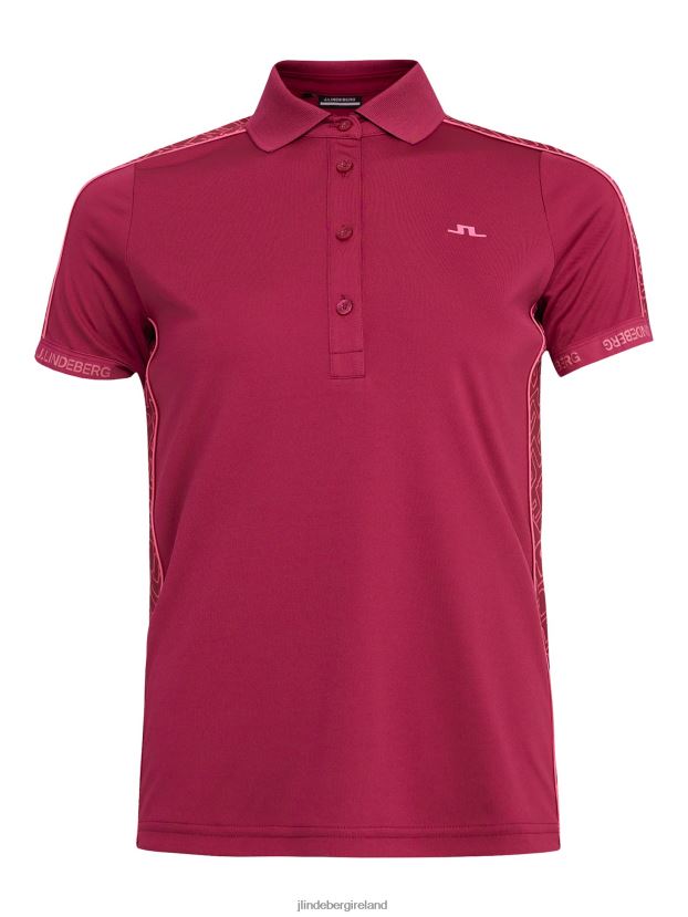 J.Lindeberg Women Damai Golf Polo Anemone Clothing BXV8X42608 - Click Image to Close