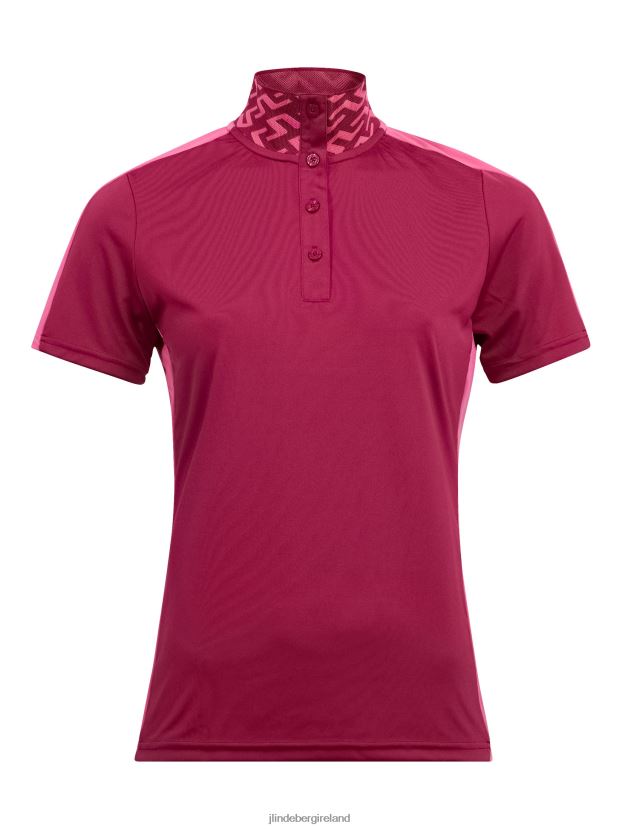 J.Lindeberg Women Pip Golf Polo Anemone Clothing BXV8X42638