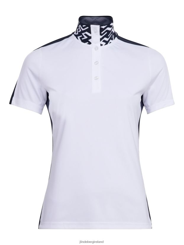 J.Lindeberg Women Pip Golf Polo White Clothing BXV8X42637