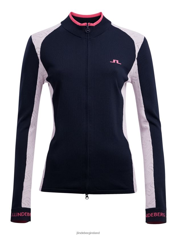 J.Lindeberg Women Alma Golf Sweater Navy Clothing BXV8X42835