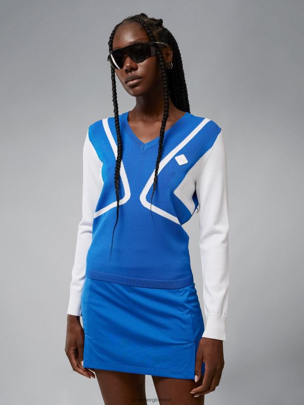 J.Lindeberg Women Celine Sweater Nautical Blue Clothing BXV8X42817 - Click Image to Close