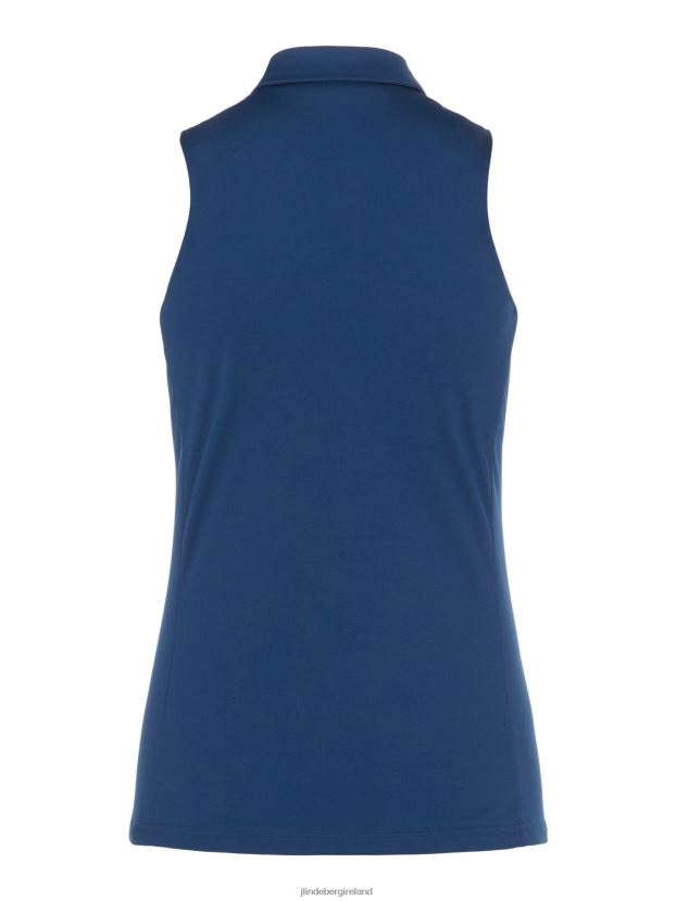 J.Lindeberg Women Dena Sleeveless Golf Top Midnight Blue Clothing BXV8X42653