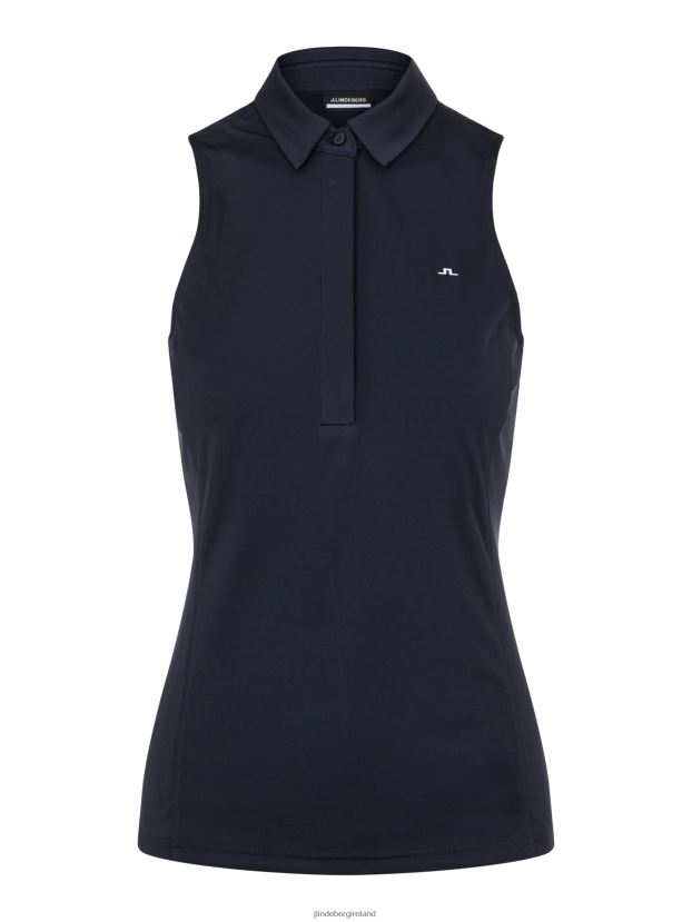 J.Lindeberg Women Dena Sleeveless Golf Top Navy Clothing BXV8X42652