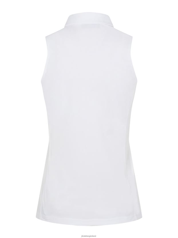 J.Lindeberg Women Dena Sleeveless Golf Top White Clothing BXV8X42651