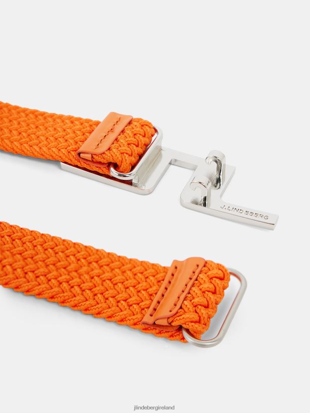 J.Lindeberg Women Lykke Braided Belt Russet Orange Accessory BXV8X41992